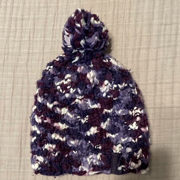 Marmot Accessories - Marmot Chunky Knit Pom Beanie Stocking Cap - One Size - Purple